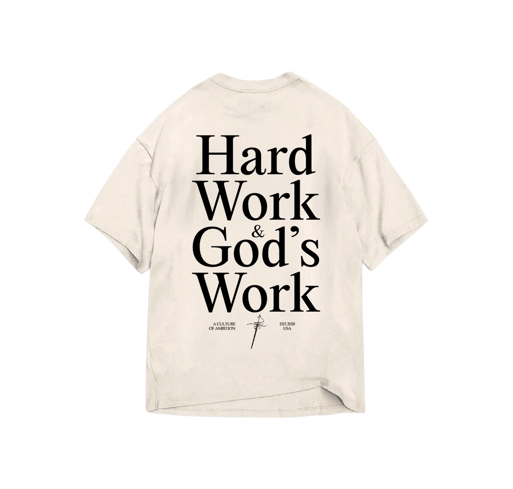 HEAVEN'S WILL TEE - CREAM