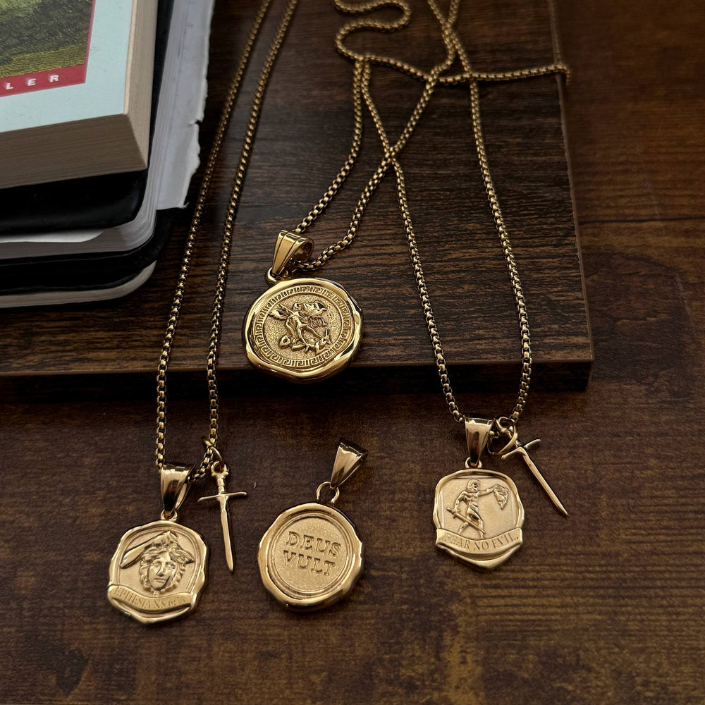 FEAR NO EVIL PENDANT - GOLD