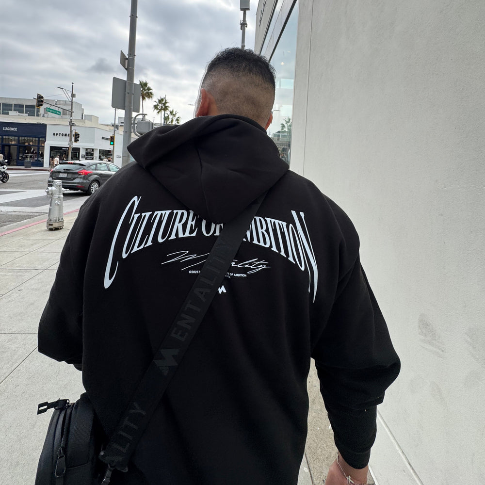 'CULTURE OF AMBITION' HOODIE - BLACK