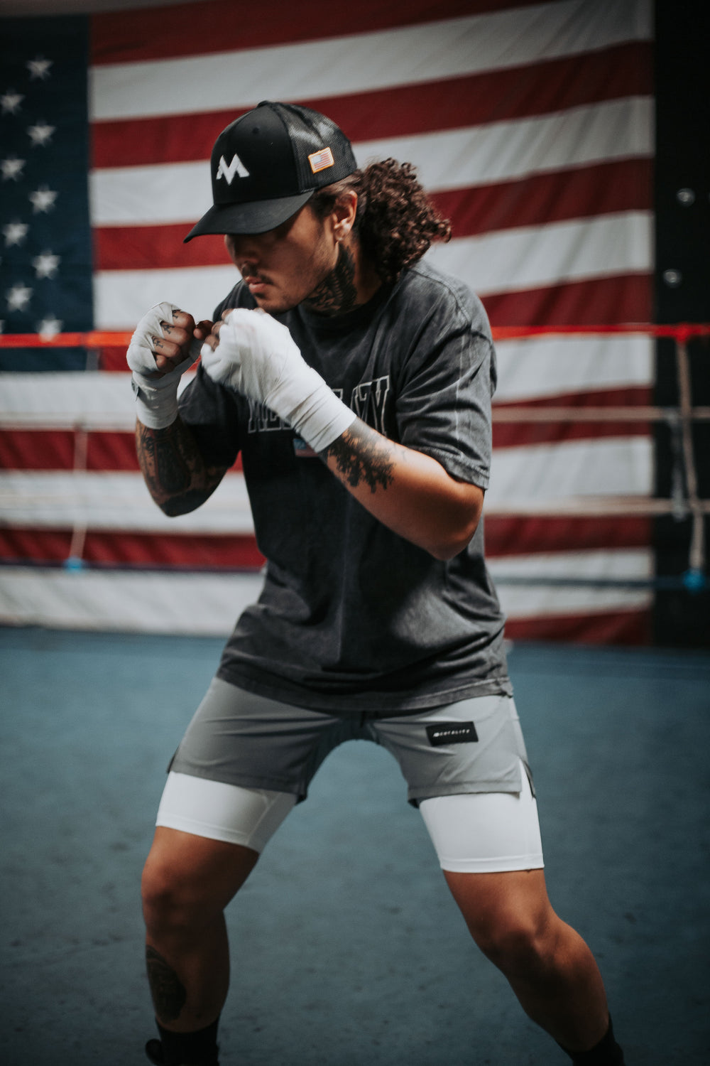 MENTALITY USA TEE - VINTAGE BLACK