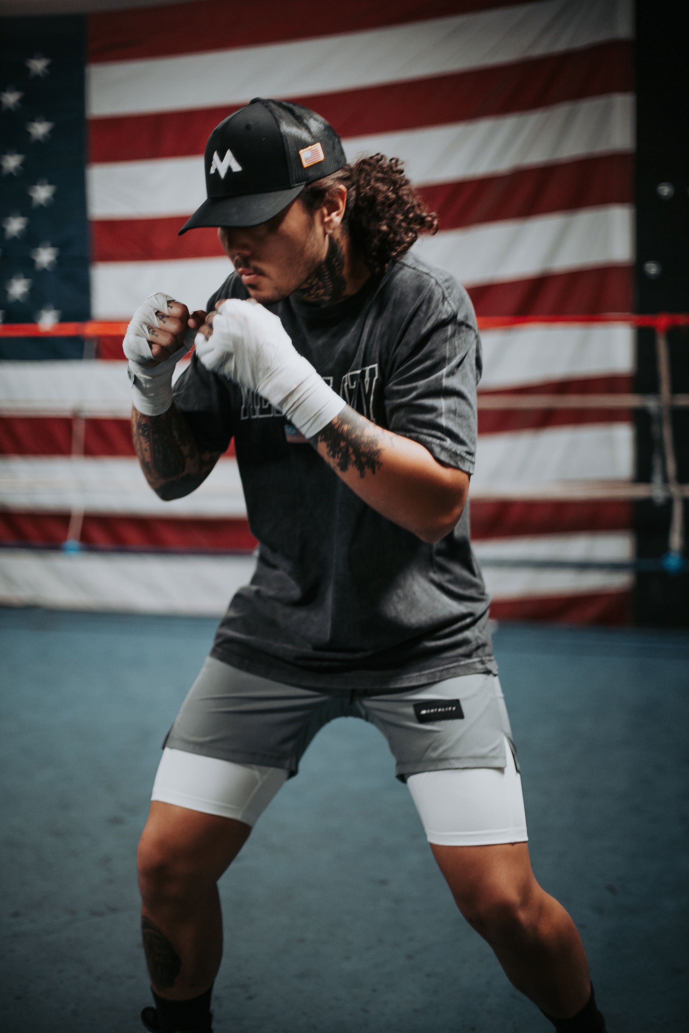 MENTALITY USA TEE - VINTAGE BLACK