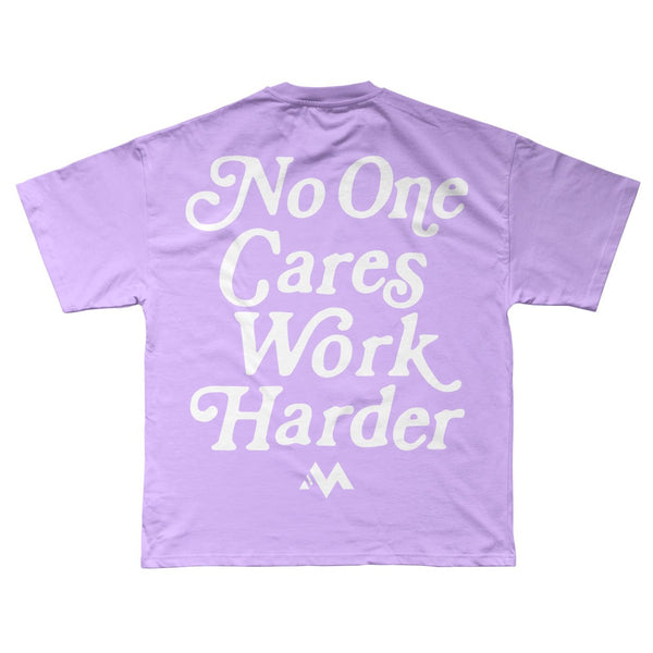 'WORK HARDER' TEE - LILAC PURPLE