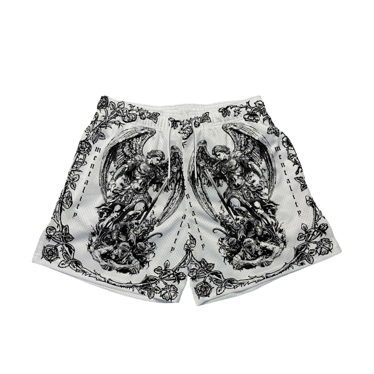 ST.MICHAEL WHITE/BLACK SHORT REVERSIBLE  - MID THIGH