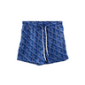 WORK HARDER MESH SHORTS (MID THIGH CUT) - BLUE