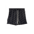 WORK HARDER MESH SHORTS (MID THIGH CUT) - BLACK