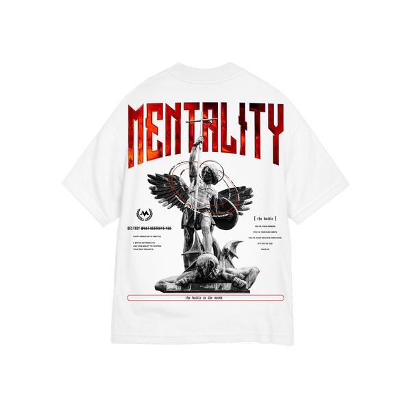 ST. MICHAEL 'THE BATTLE' TEE - WHITE