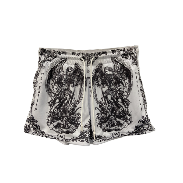 ST. MICHAEL 'WHITE' MESH SHORTS