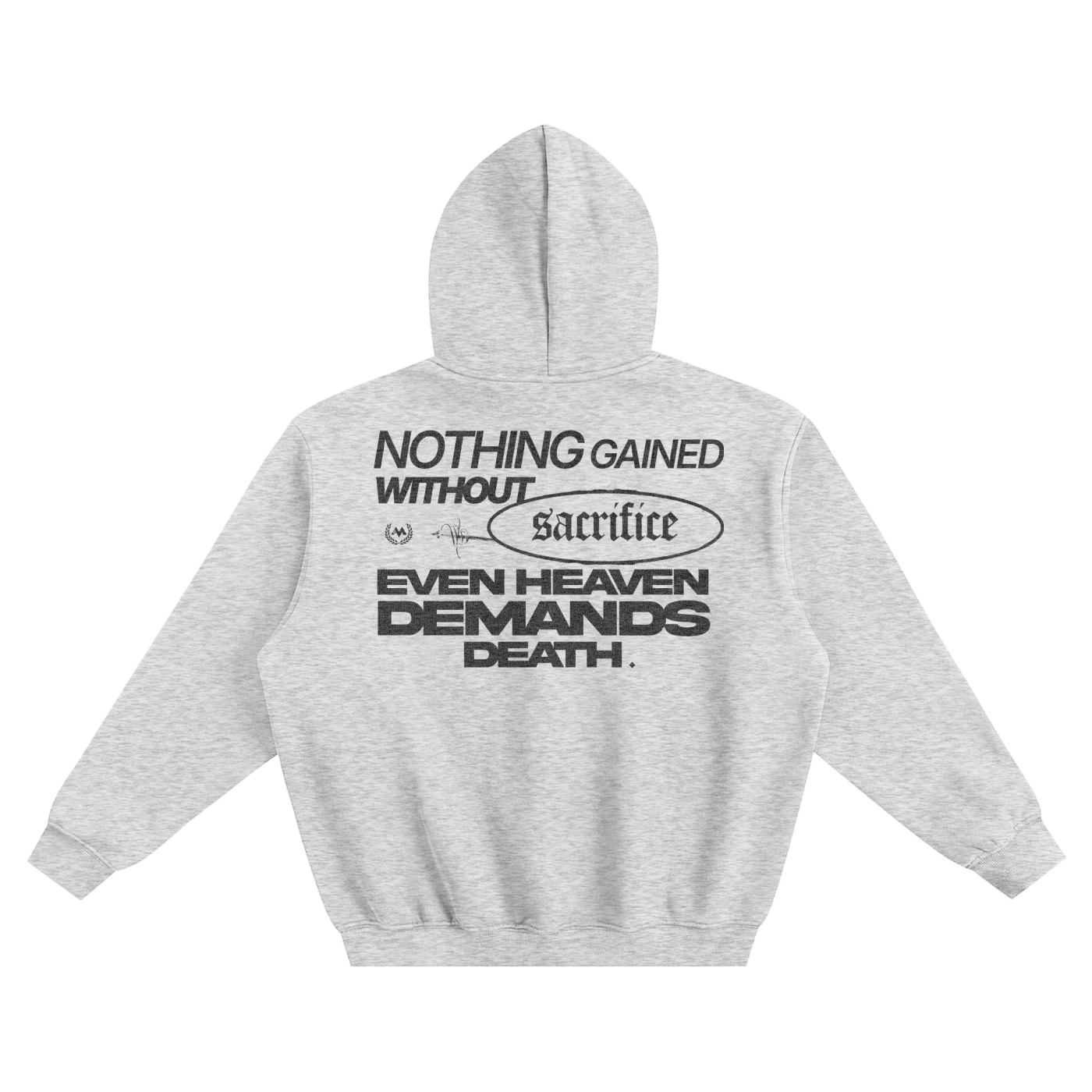 'SACRIFICE' TRAINING HOODIE - GRAY