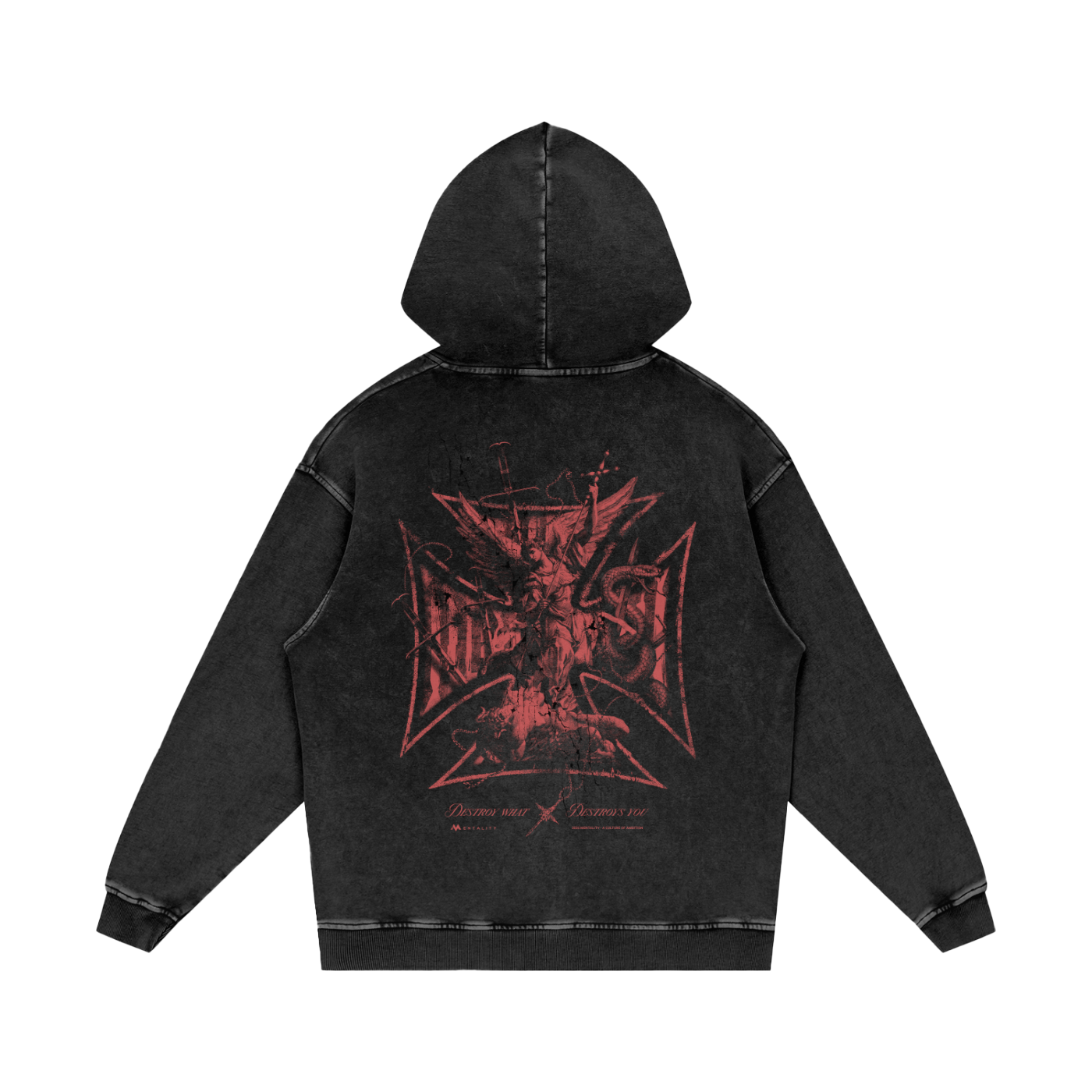 'DESTROY EVIL' HOODIE - VINTAGE