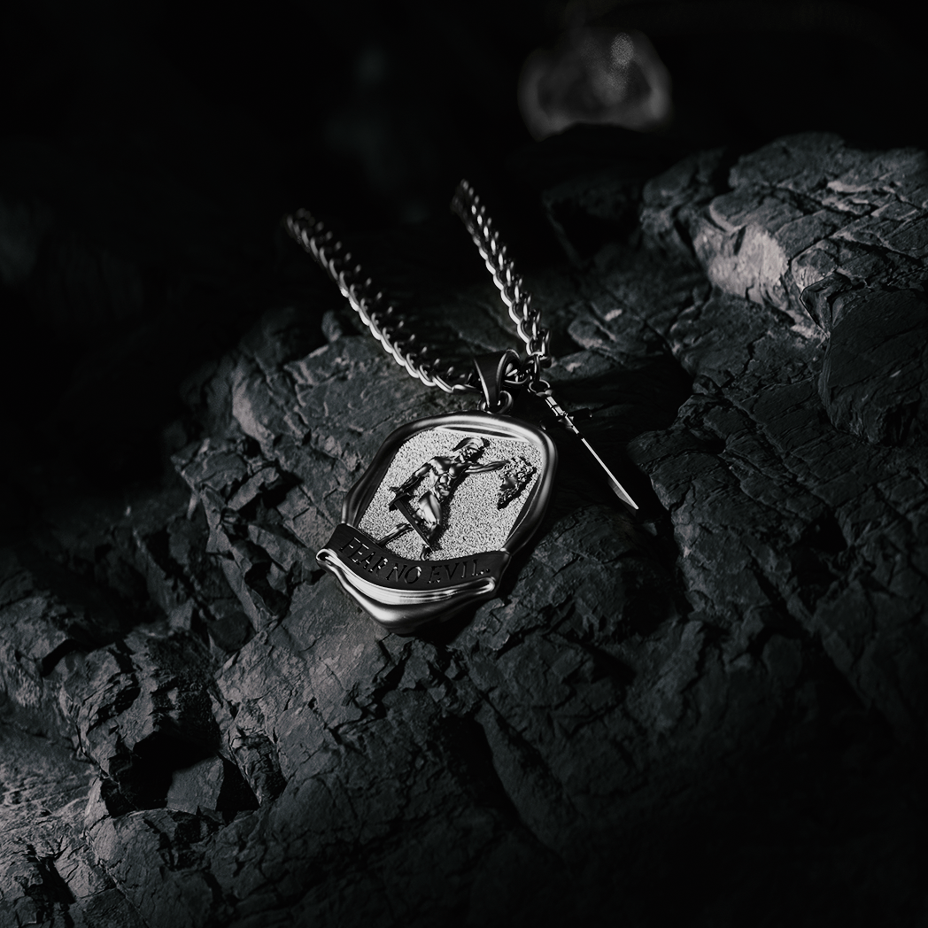FEAR NO EVIL PENDANT - SILVER