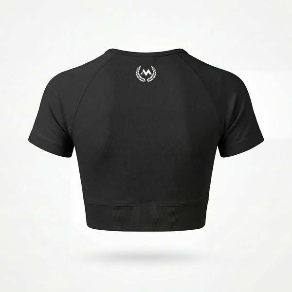 MENTALITY WOMENS SHORT SLEEVE TOP - BLACK