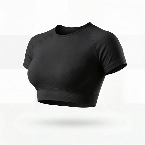 MENTALITY WOMENS SHORT SLEEVE TOP - BLACK