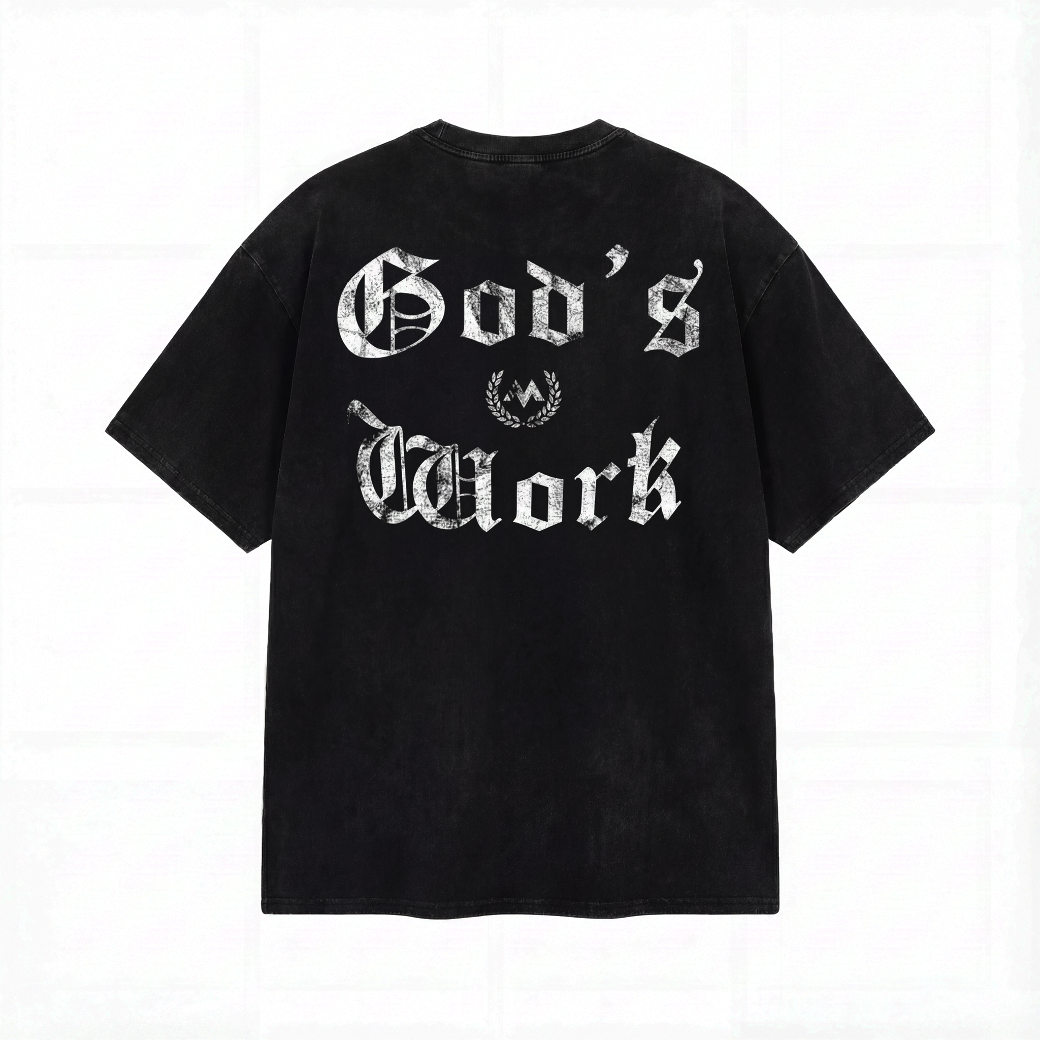 GOD'S WORK' CREST TEE - BLACK