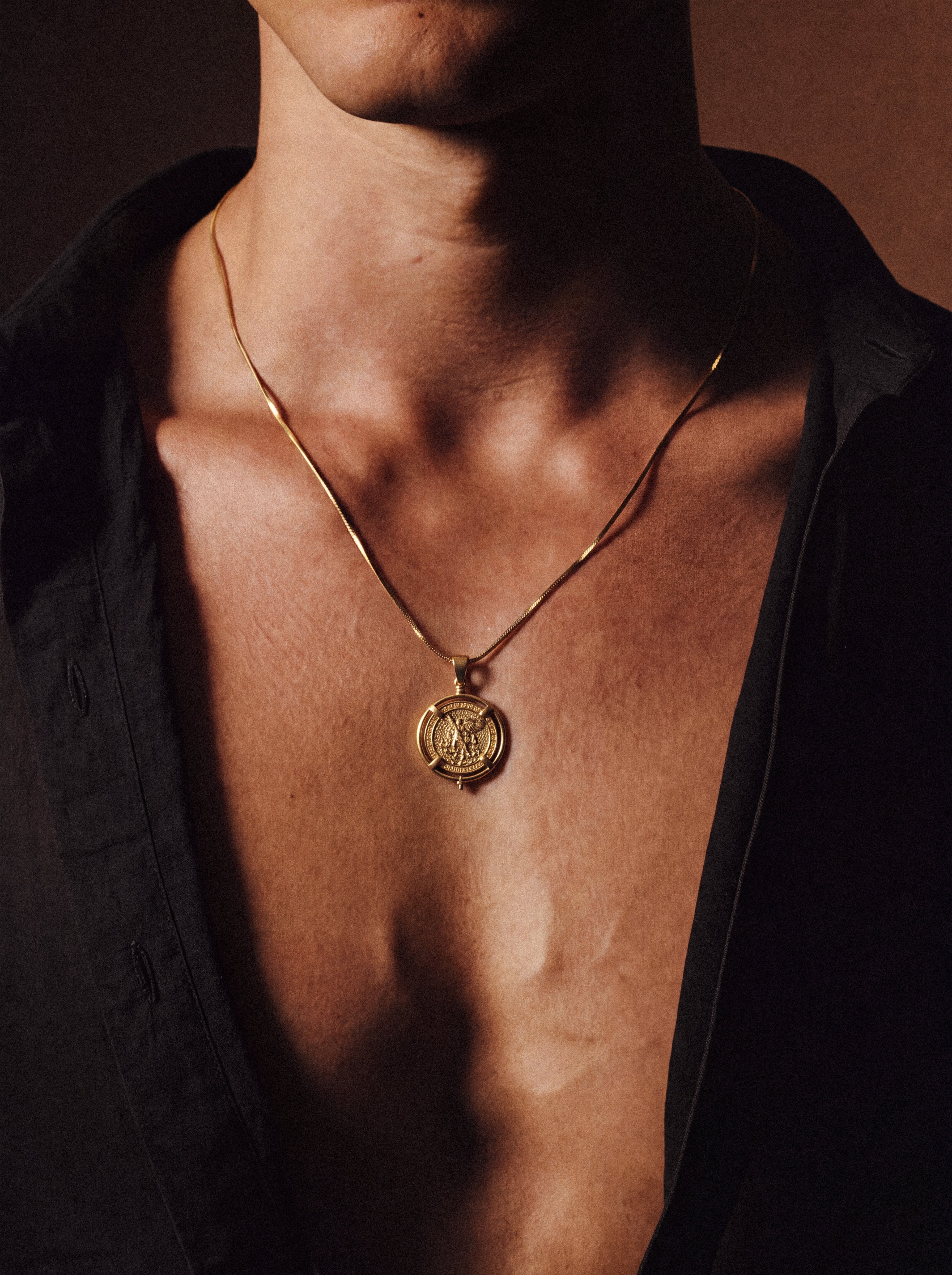 Classical Archangel Pendant - GOLD