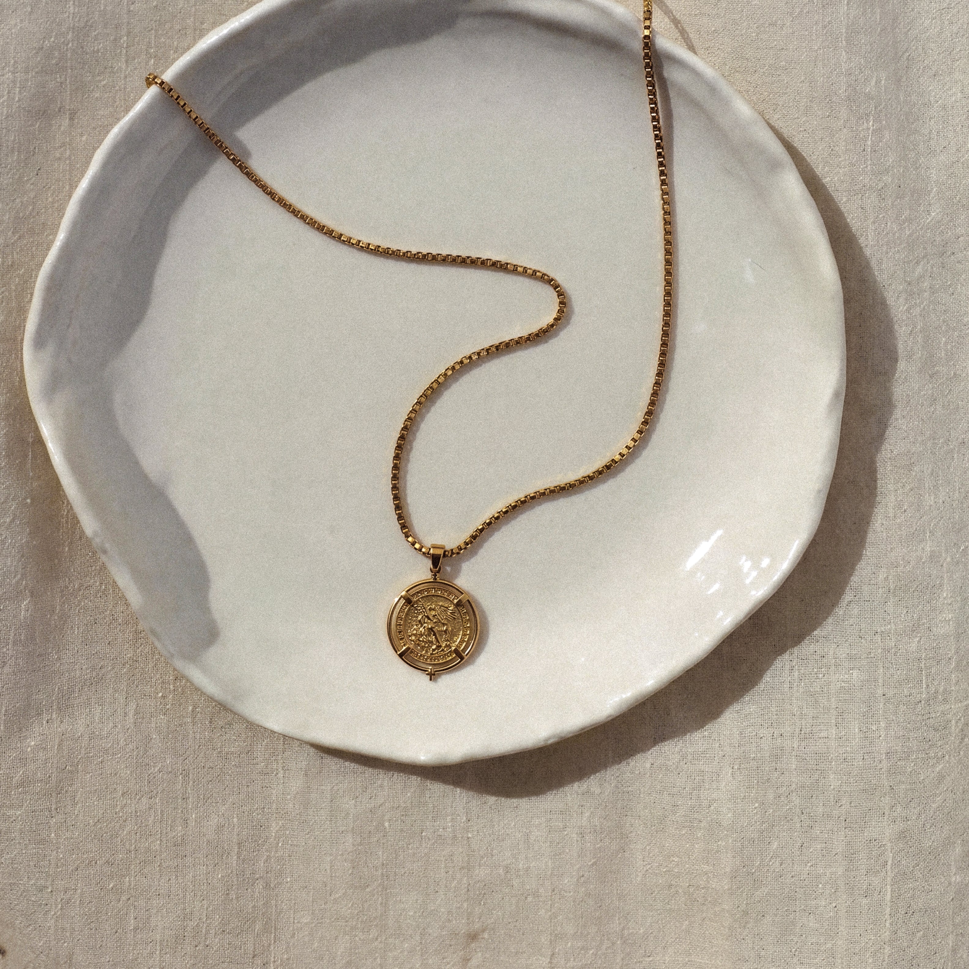 Classical Archangel Pendant - GOLD