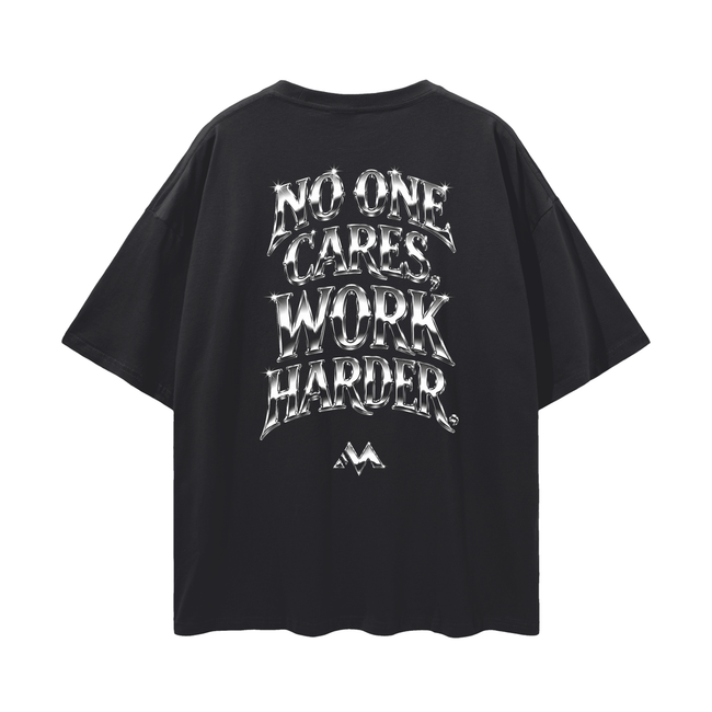 'NO ONE CARES WORK HARDER' TEE - CHROME