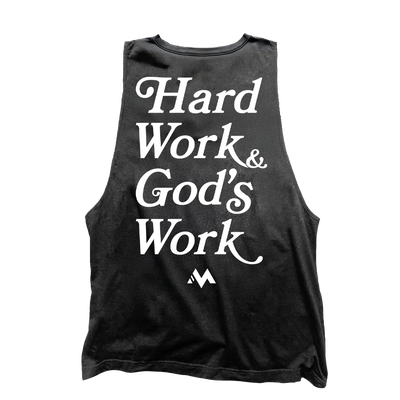 'HARD WORK & GOD'S WORK' SLEEVELESS CUTOFF - VINTAGE