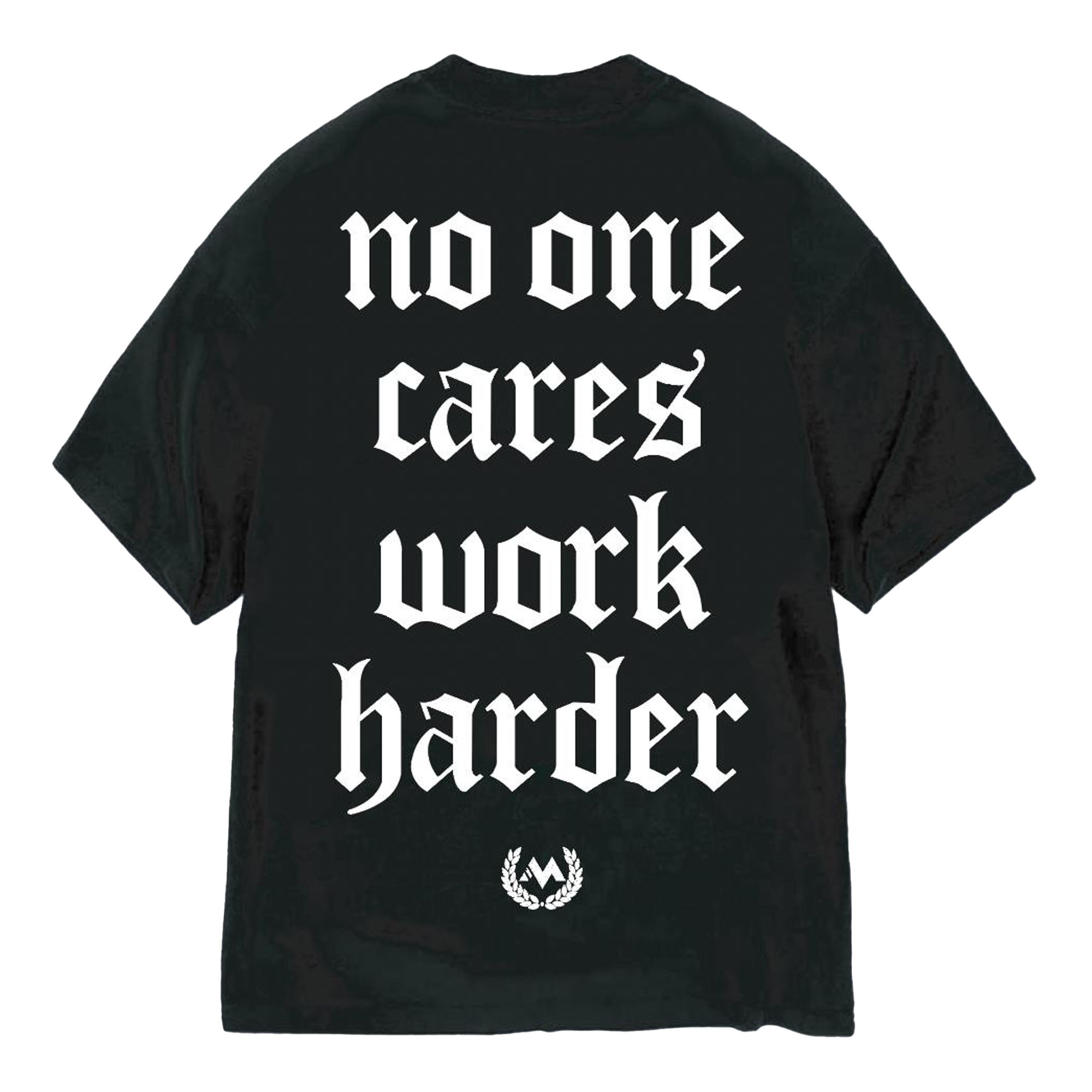 'WORK HARDER' WORDMARK TEE - BLACK