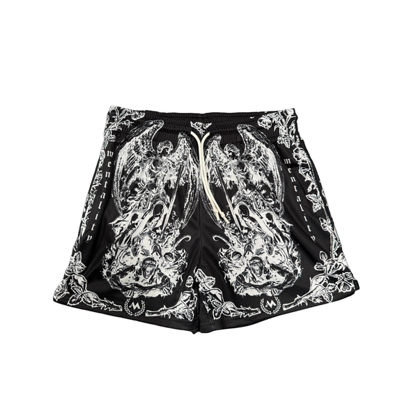 ST. MICHAEL 'BLACK' MESH SHORTS