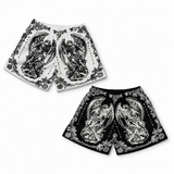 ST.MICHAEL WHITE/BLACK SHORT REVERSIBLE  - MID THIGH