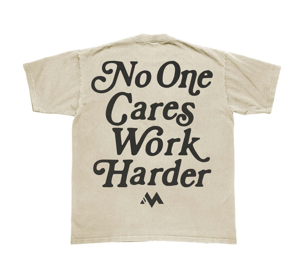 'WORK HARDER' TEE - BONE