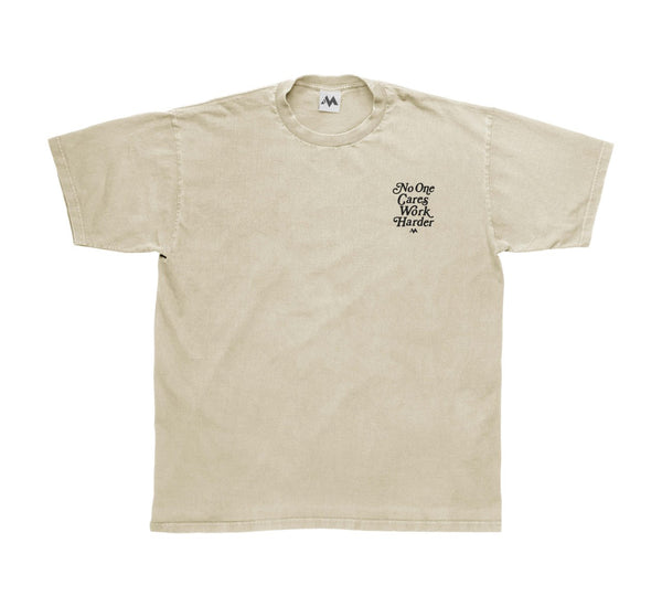 'WORK HARDER' TEE - BONE