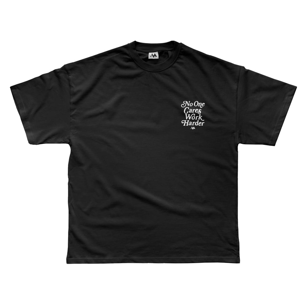 'WORK HARDER' TEE - JET BLACK