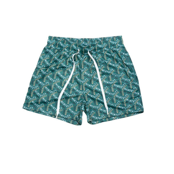 WORK HARDER MESH SHORTS (MID THIGH CUT) - GREEN