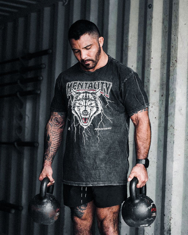 'WOLF MENTALITY' VINTAGE TEE