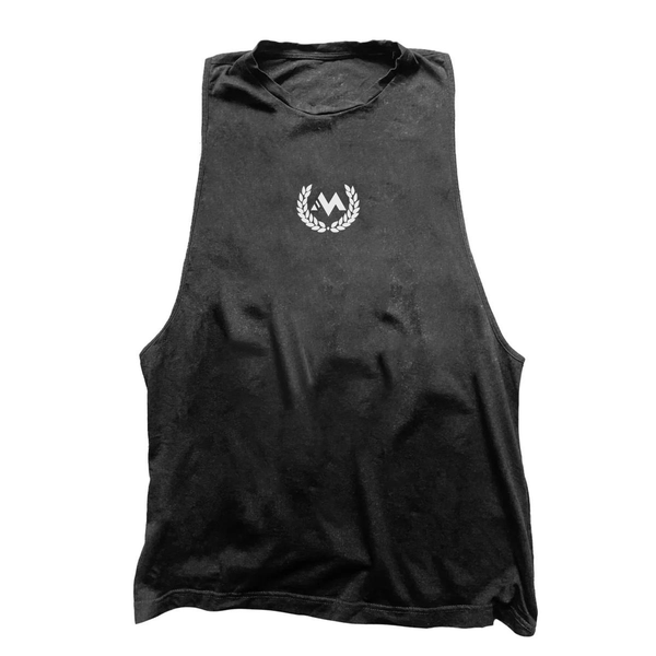 MENTALITY CREST - BLACK CUT OFF SLEEVELESS