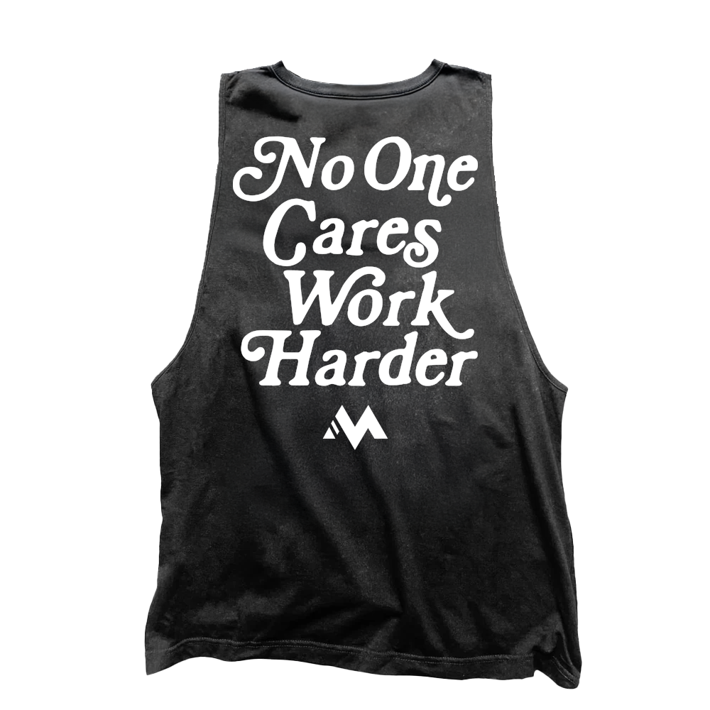 'WORK HARDER'  SLEEVELESS CUTOFF - VINTAGE