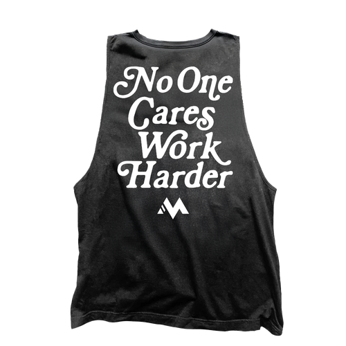 'WORK HARDER'  SLEEVELESS CUTOFF - VINTAGE