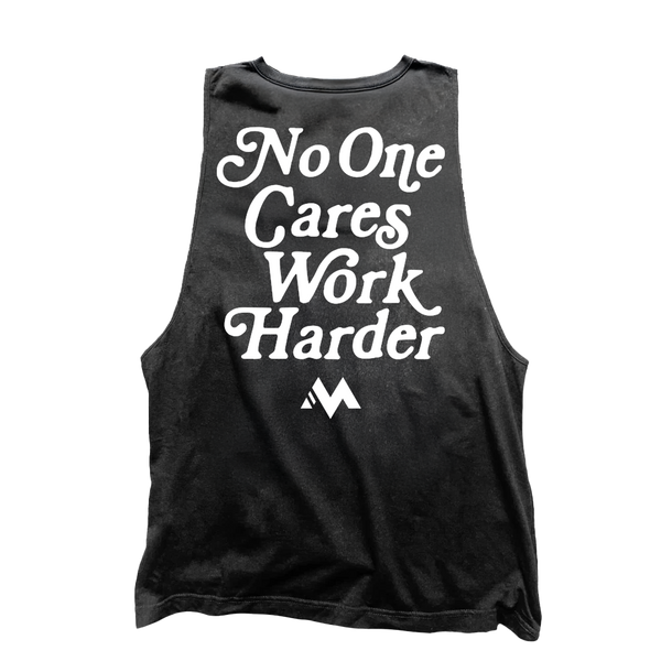 'WORK HARDER'  SLEEVELESS CUTOFF - VINTAGE