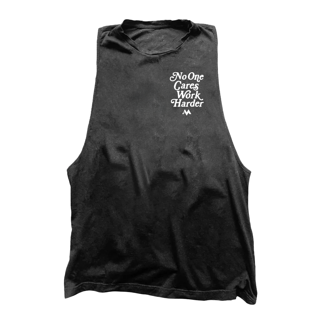 'WORK HARDER'  SLEEVELESS CUTOFF - VINTAGE