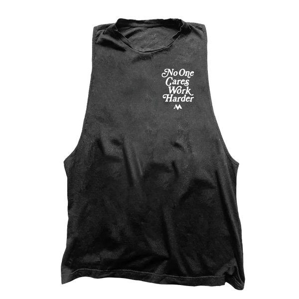 'WORK HARDER'  SLEEVELESS CUTOFF - VINTAGE